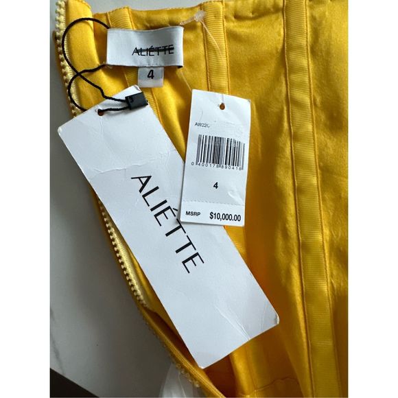 Aliétte Ostrich Feather-Embellished Sleeveless Gown Size 4 $10,000 - Picture 15 of 15